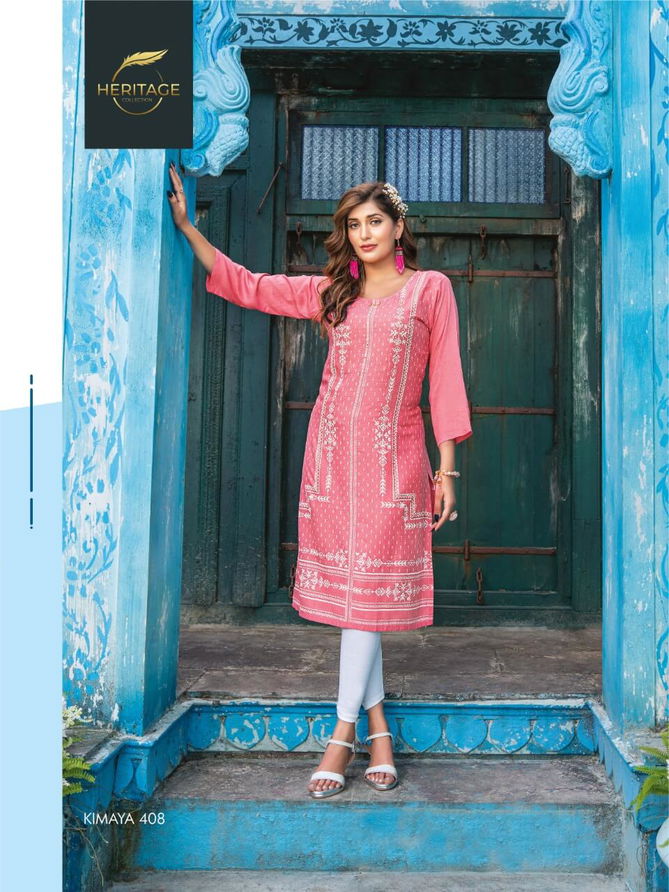 Heritage Kimaya 4 Regular Wear Wholesale Designer Kurtis
